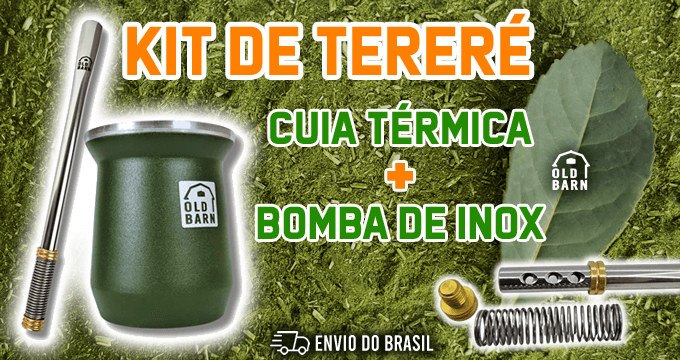 Kit Tereré Cuia Térmica + Bomba de Inox