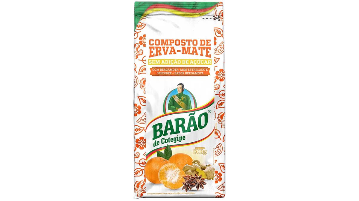 Barão de Cotegipe | Composto de Erva-Mate para Chimarrão Sabor Bergamota - 500g