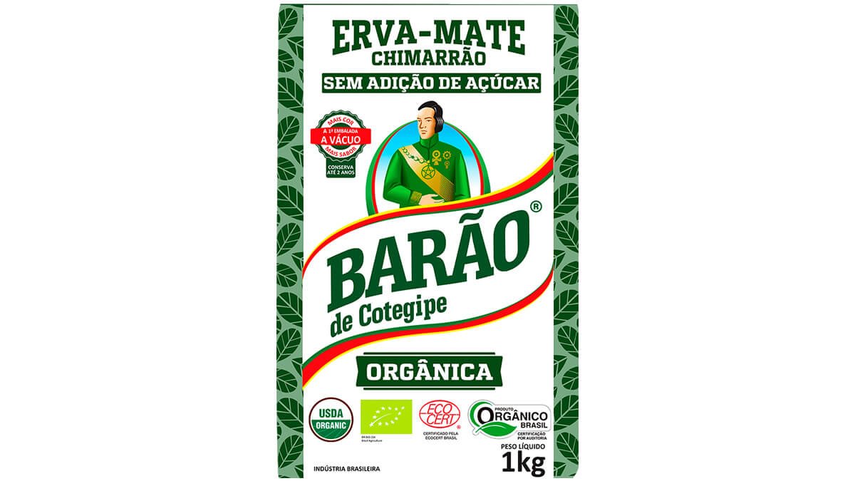 Erva-Mate para Chimarrão Barão de Cotegipe Orgânica - Vácuo 1kg
