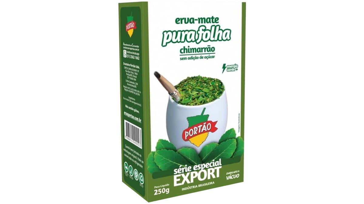 Erva-Mate para Chimarrão Portão Pura Folha Export - Vácuo 250g