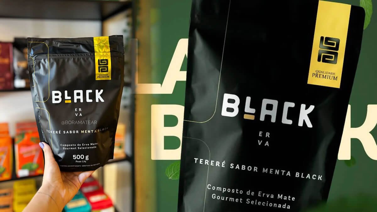 Erva-Mate para Tereré Black Erva sabor Menta Black